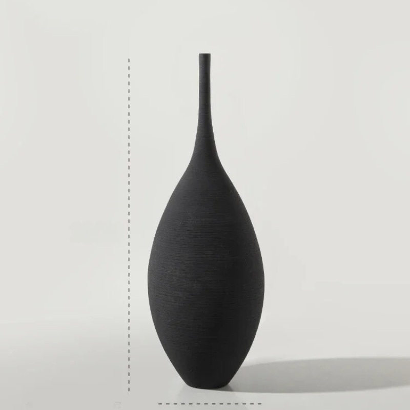 Variant image for Handgefertigte Keramische Blumenvase in Schwarz-Weiß – Elegante Bodenvase in Verschiedenen Größen für Stilvolle Wohnräume-7