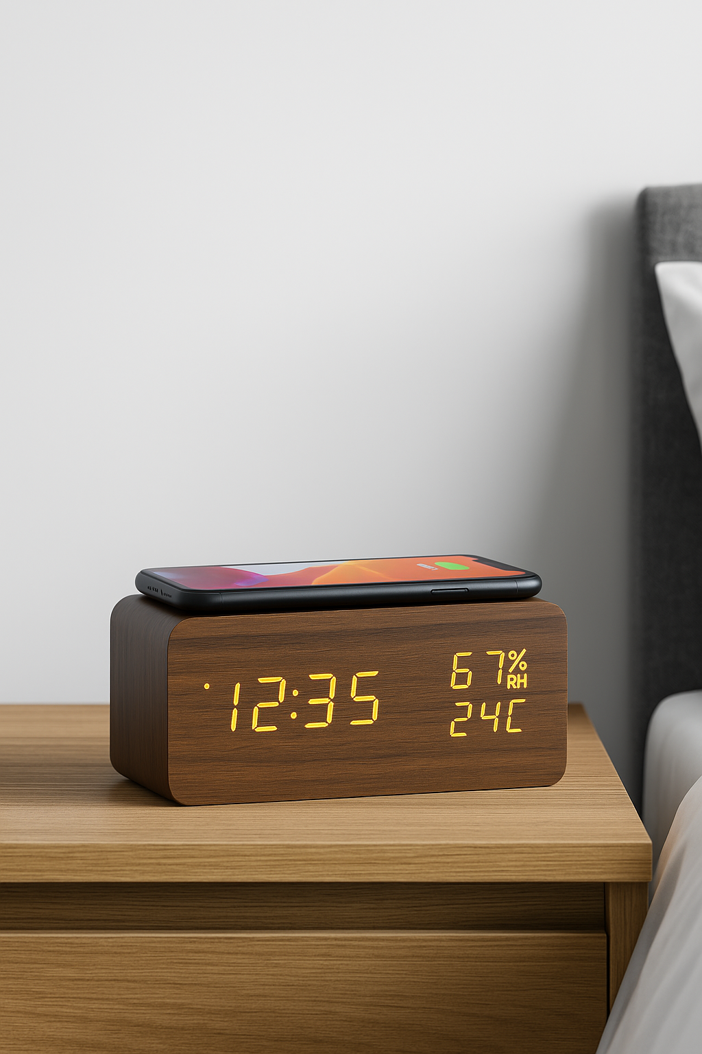 Time | Wecker mit Temperatur und Feuchtigkeitsanzeige