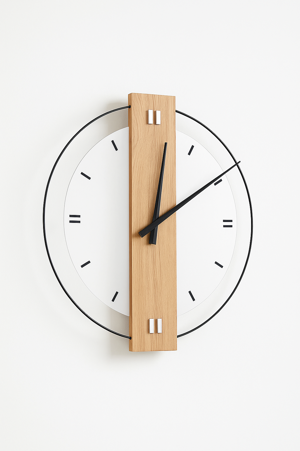 WoodArt | Moderne Wanduhr aus Eichenholz