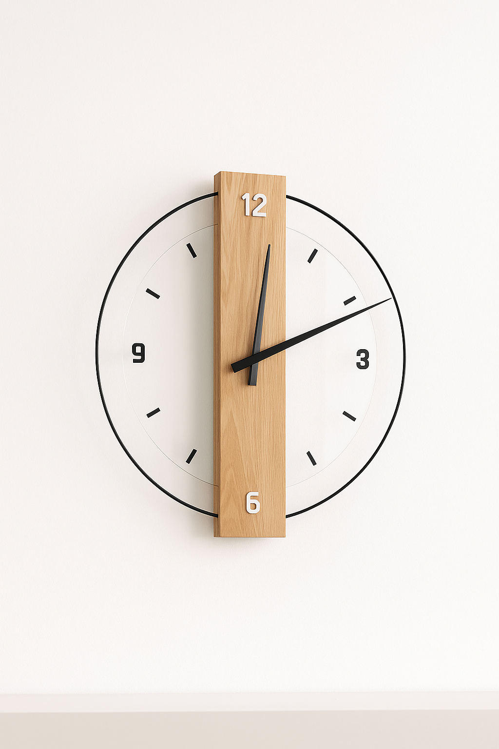 WoodArt | Moderne Wanduhr aus Eichenholz