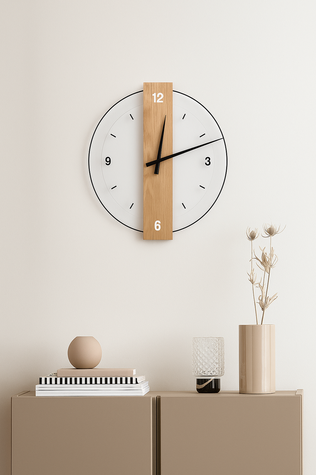 WoodArt | Moderne Wanduhr aus Eichenholz