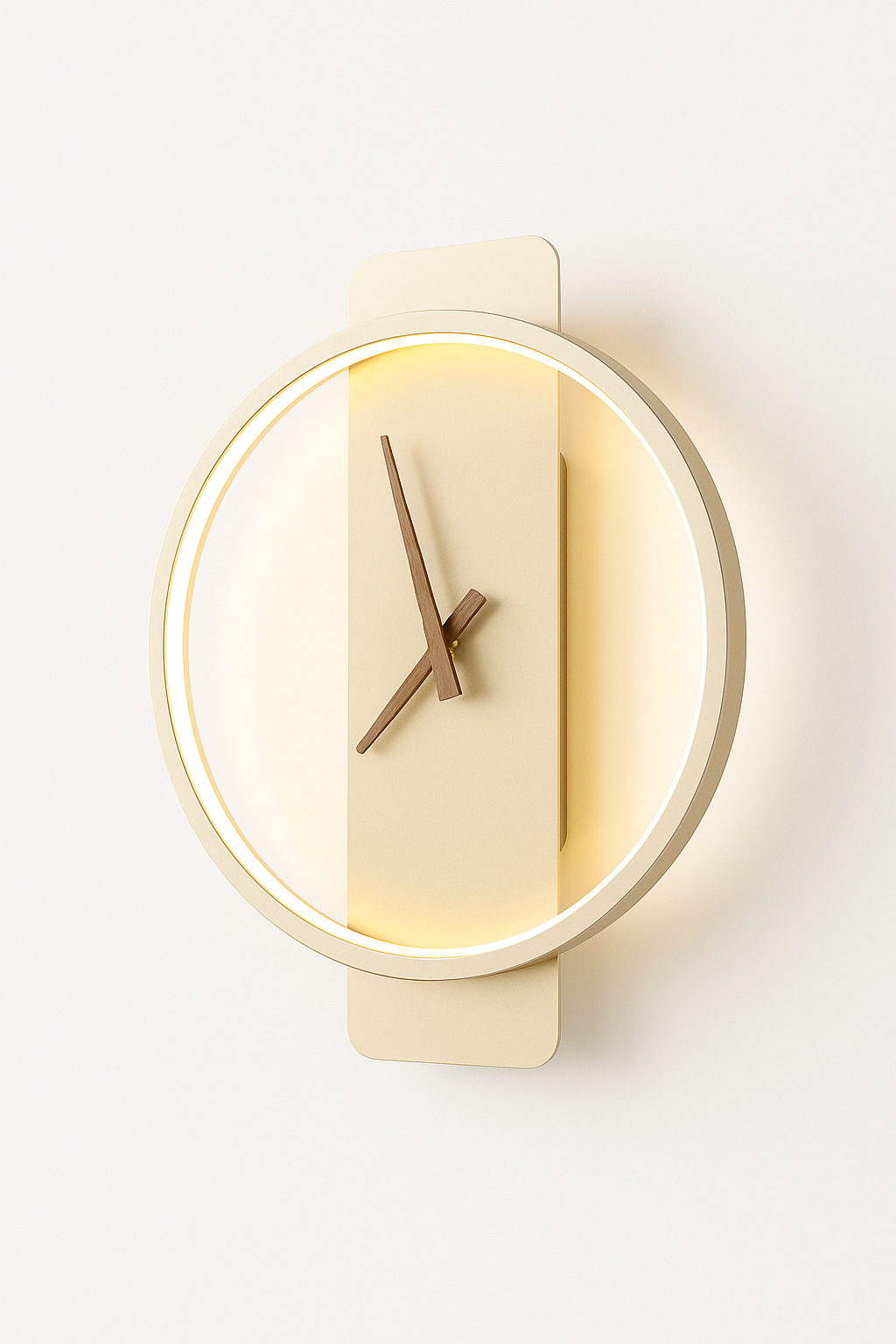 Touch | Wanduhr Schwarz aus Aluminium und Glas