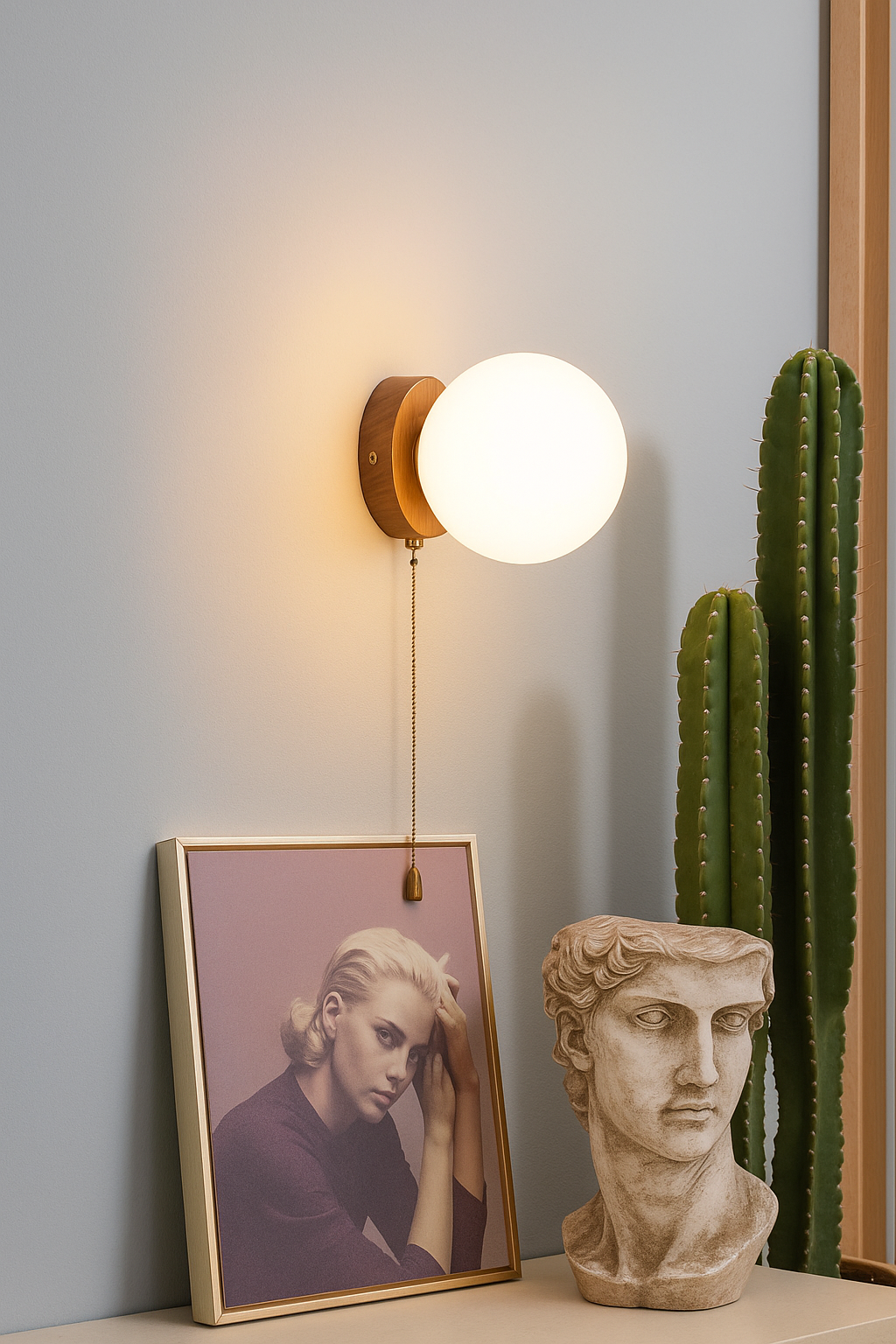 Glasora | Runde Glas-Wandlampe für Schlafzimmer