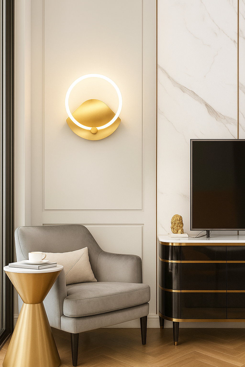 Nordic Halo | Minimalistische LED Wandleuchte
