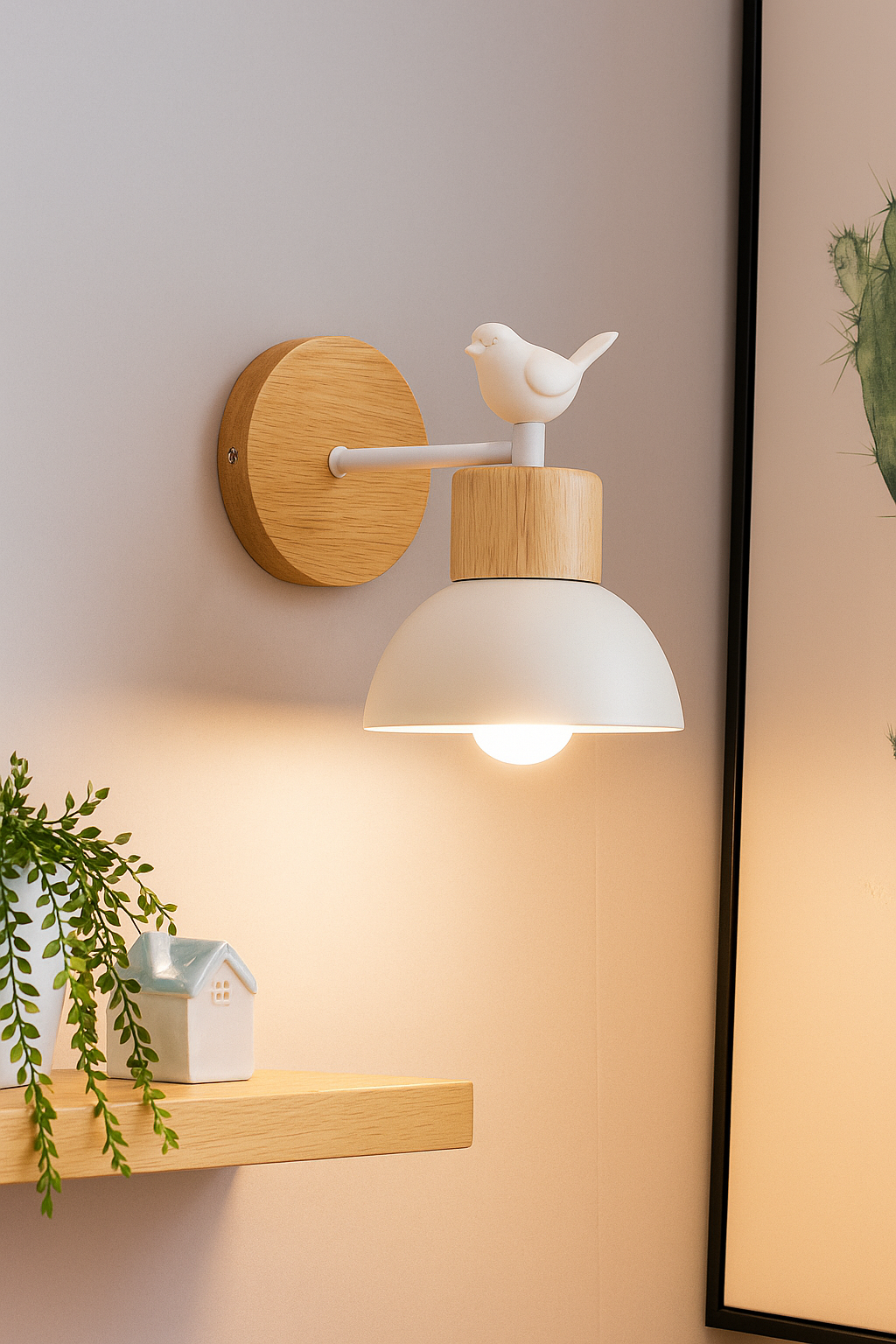 Woodia | Kreative LED-Wandlampe für Wohnzimmer