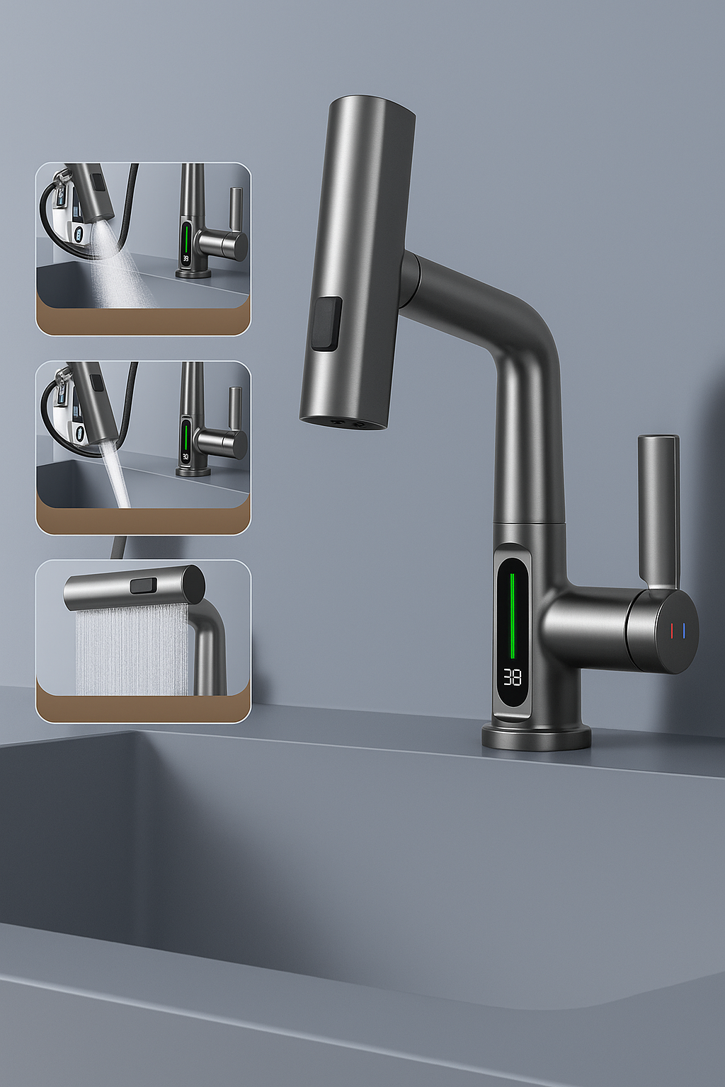 AquaSense | Automatischer Wasserhahn mit Touch
