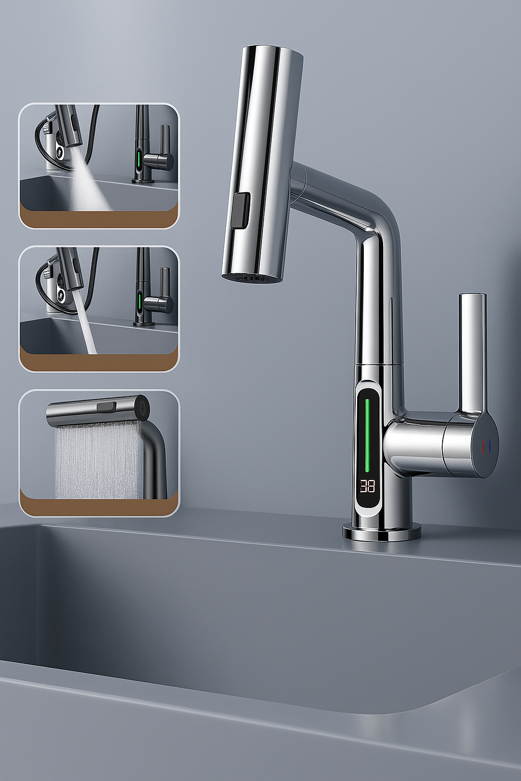 AquaSense | Automatischer Wasserhahn mit Touch