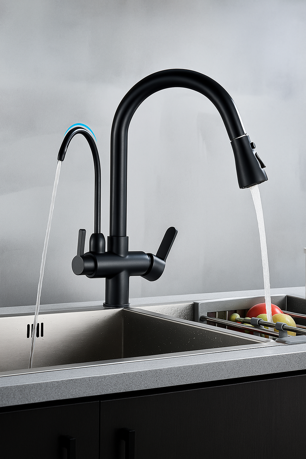 Clever | Küchenarmatur mit Herausziehbarem Wasserfilter