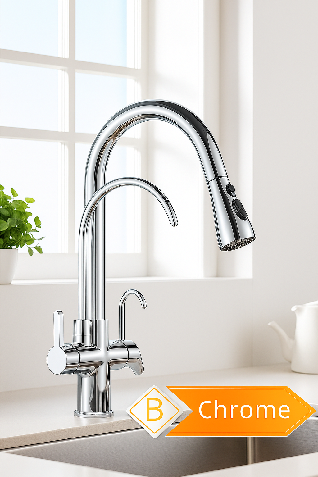 Clever | Küchenarmatur mit Herausziehbarem Wasserfilter