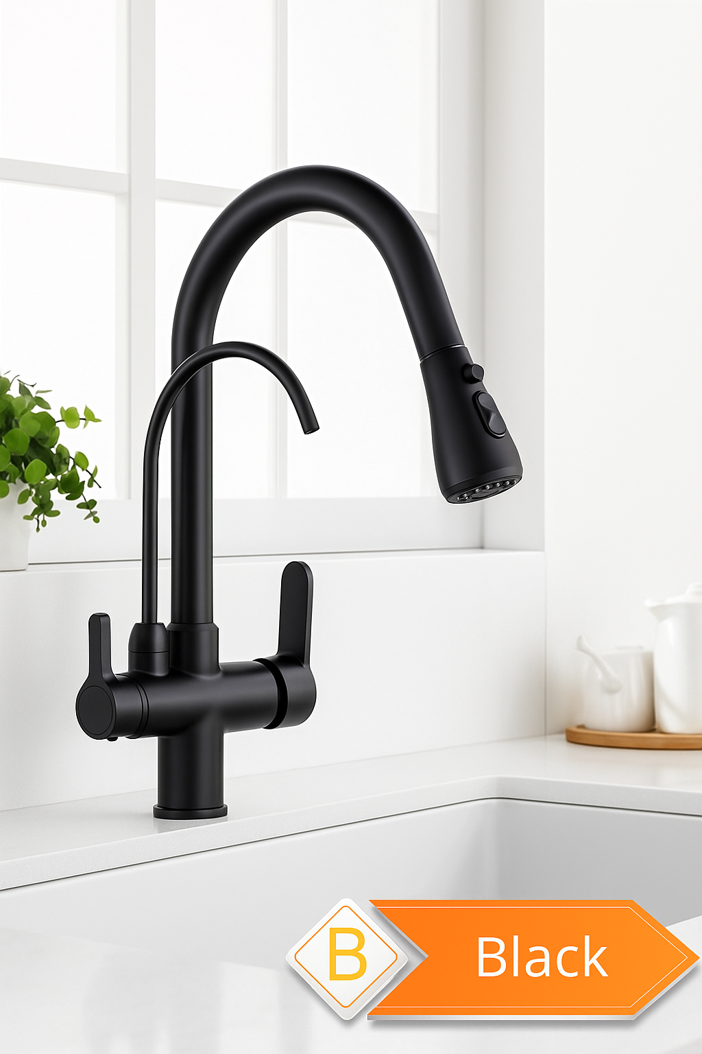 Clever | Küchenarmatur mit Herausziehbarem Wasserfilter