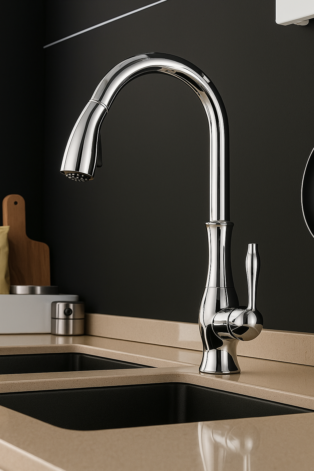 FlexiFlow | Ausziehbarer Küchenwasserhahn mit Flexibilität
