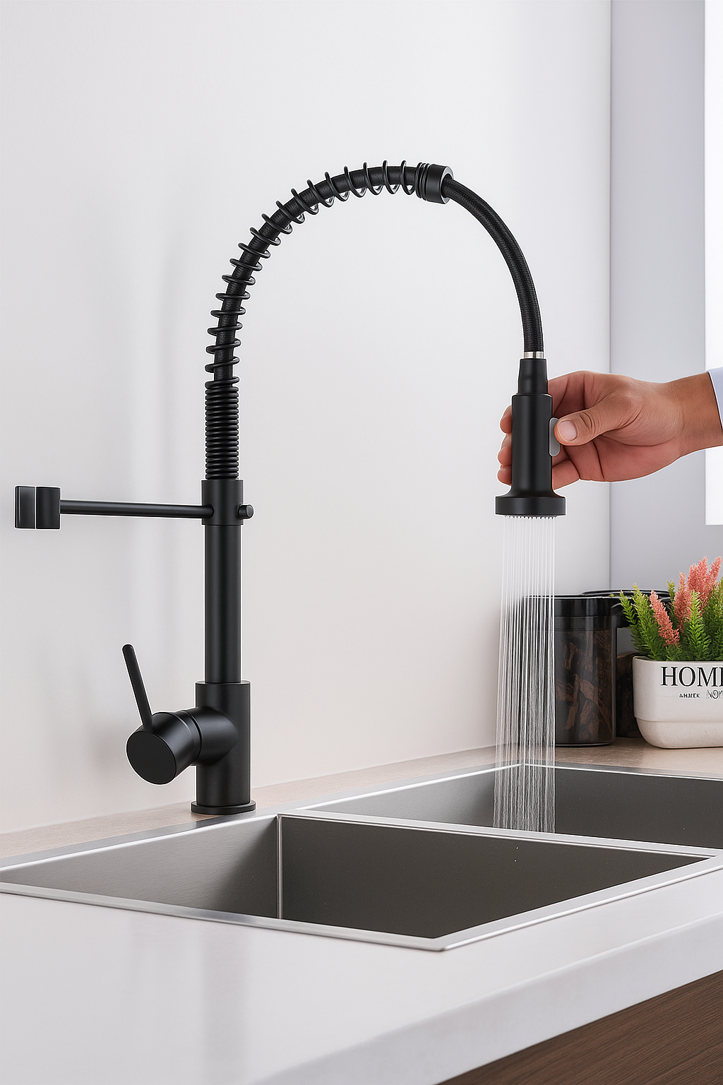 PrecisionPour | Schwarzer matt Wasserhahn
