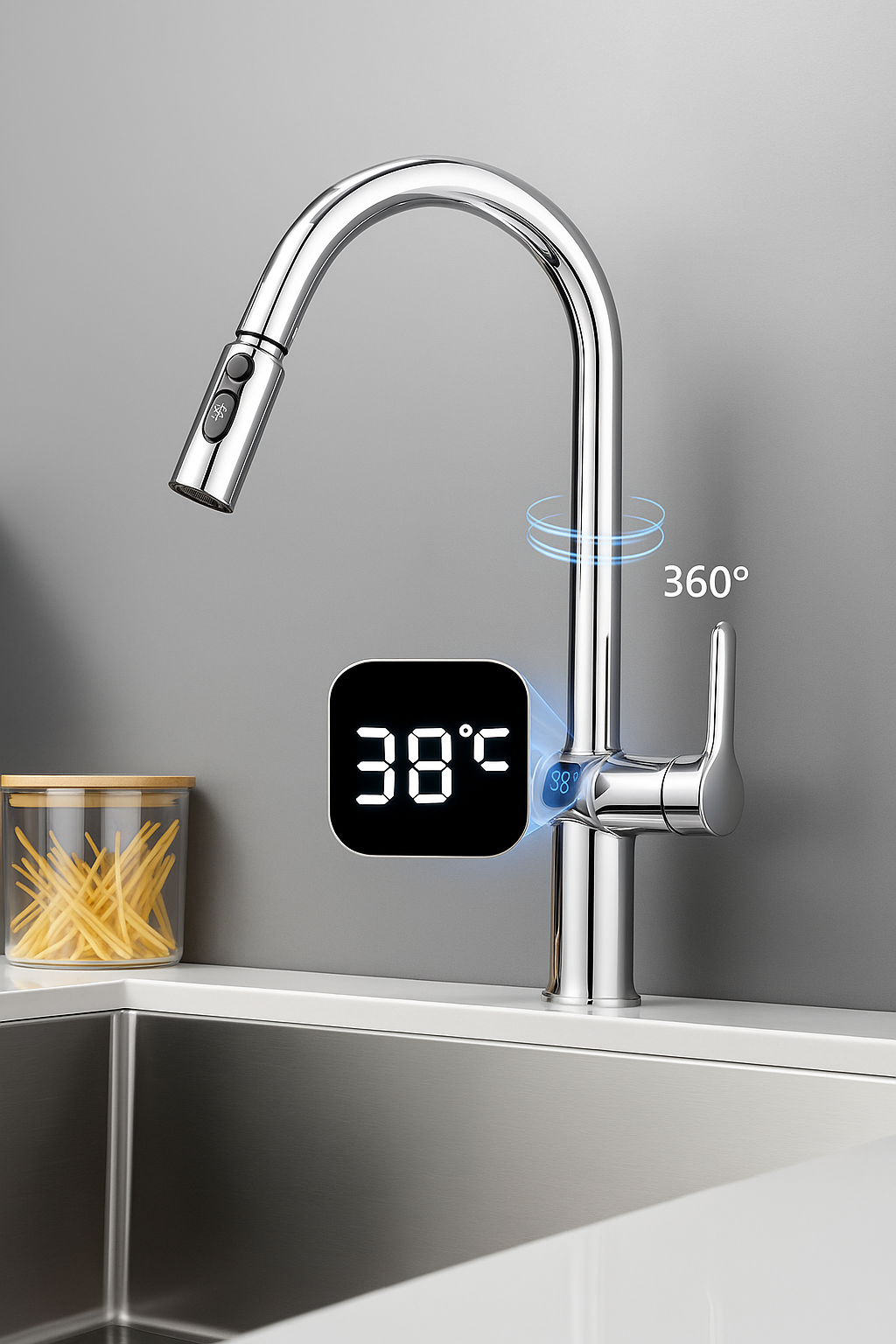 ThermoTap | Digitaler Wasserhahn mit Temperaturanzeige