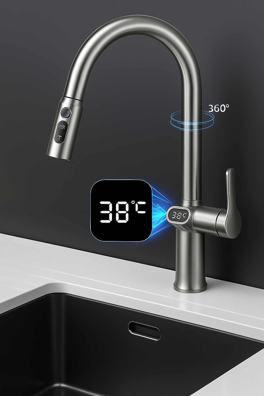 ThermoTap | Digitaler Wasserhahn mit Temperaturanzeige