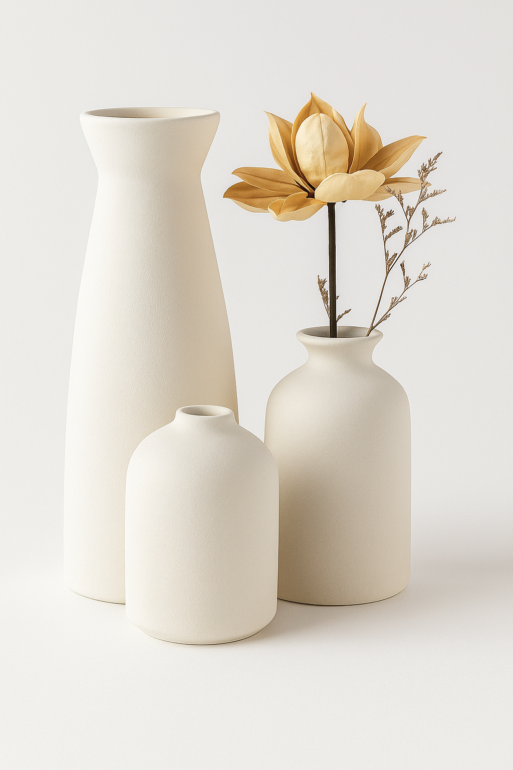 Set | Satz von 3 eleganten Keramikvasen
