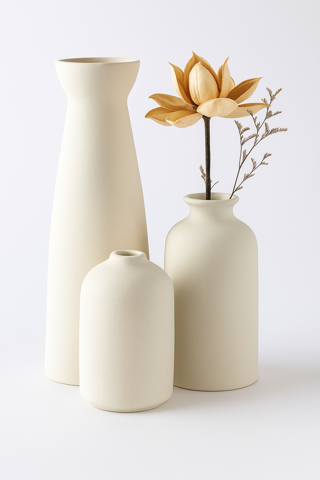 Set | Satz von 3 eleganten Keramikvasen