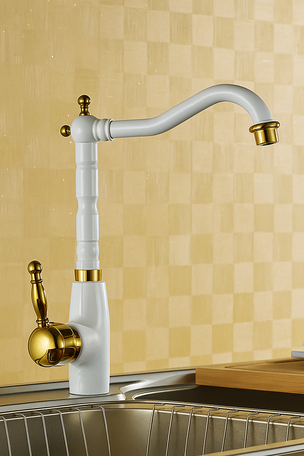 Retro | Küchenarmatur Weissgold