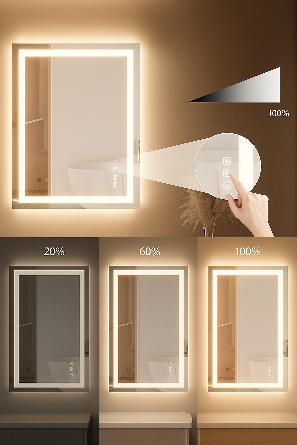 Luméa | Spiegel Badezimmer mit Antibeschlagsystem