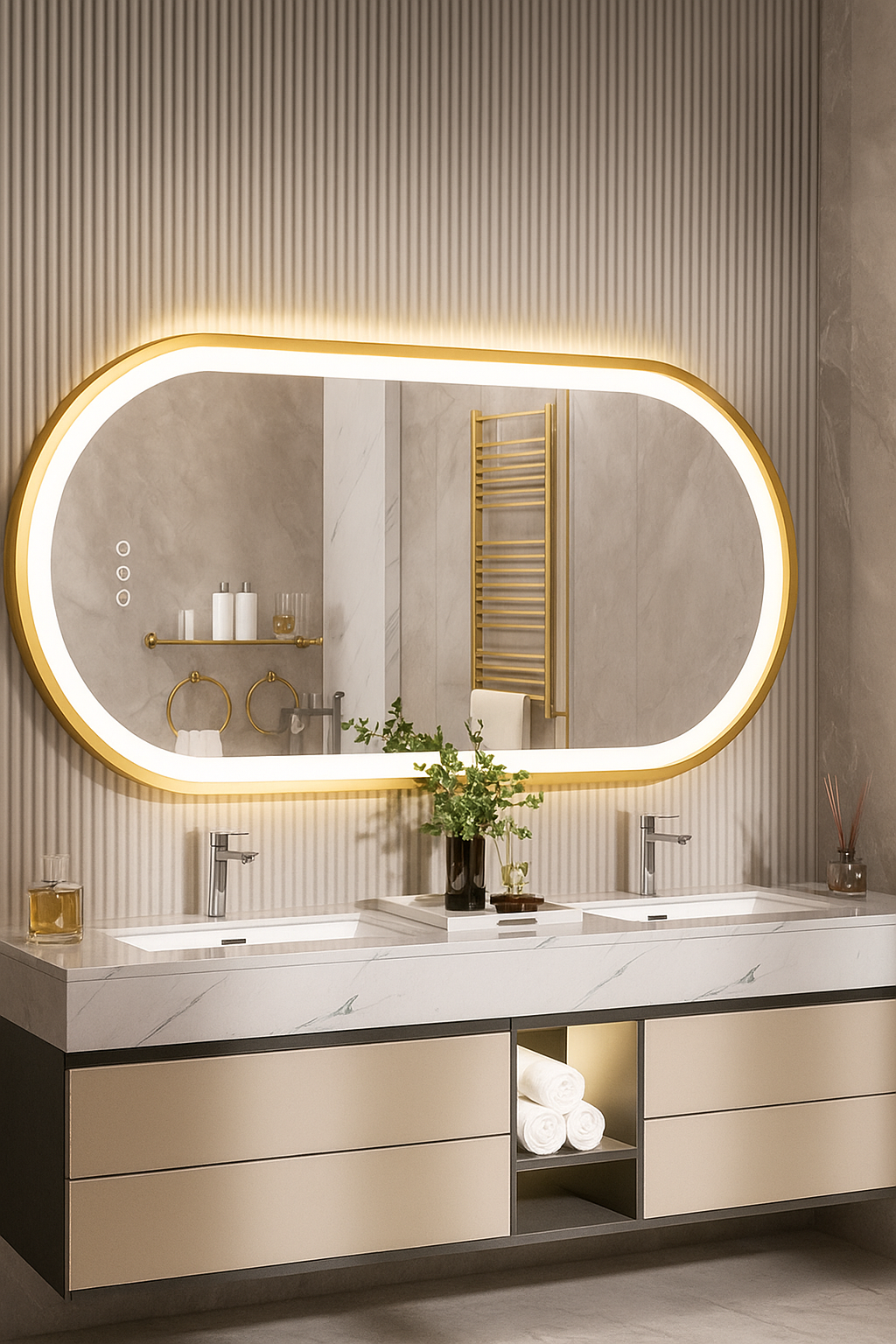 Aurelia | Oval LED Spiegel Badezimmer