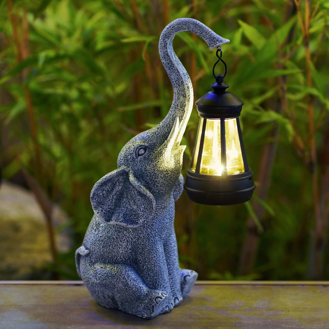 EleGlow | Solar-Gartenlampe mit Elefant-Design
