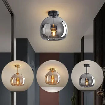 LumiCognac | Elegante Glas-Pendelleuchte