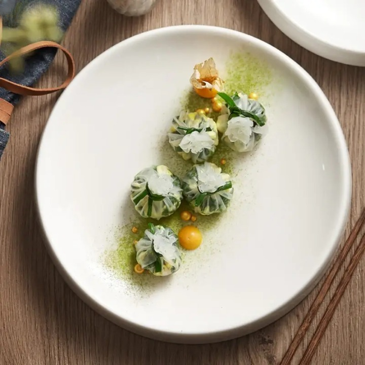 Dishora | Runder Keramikteller für Pasta