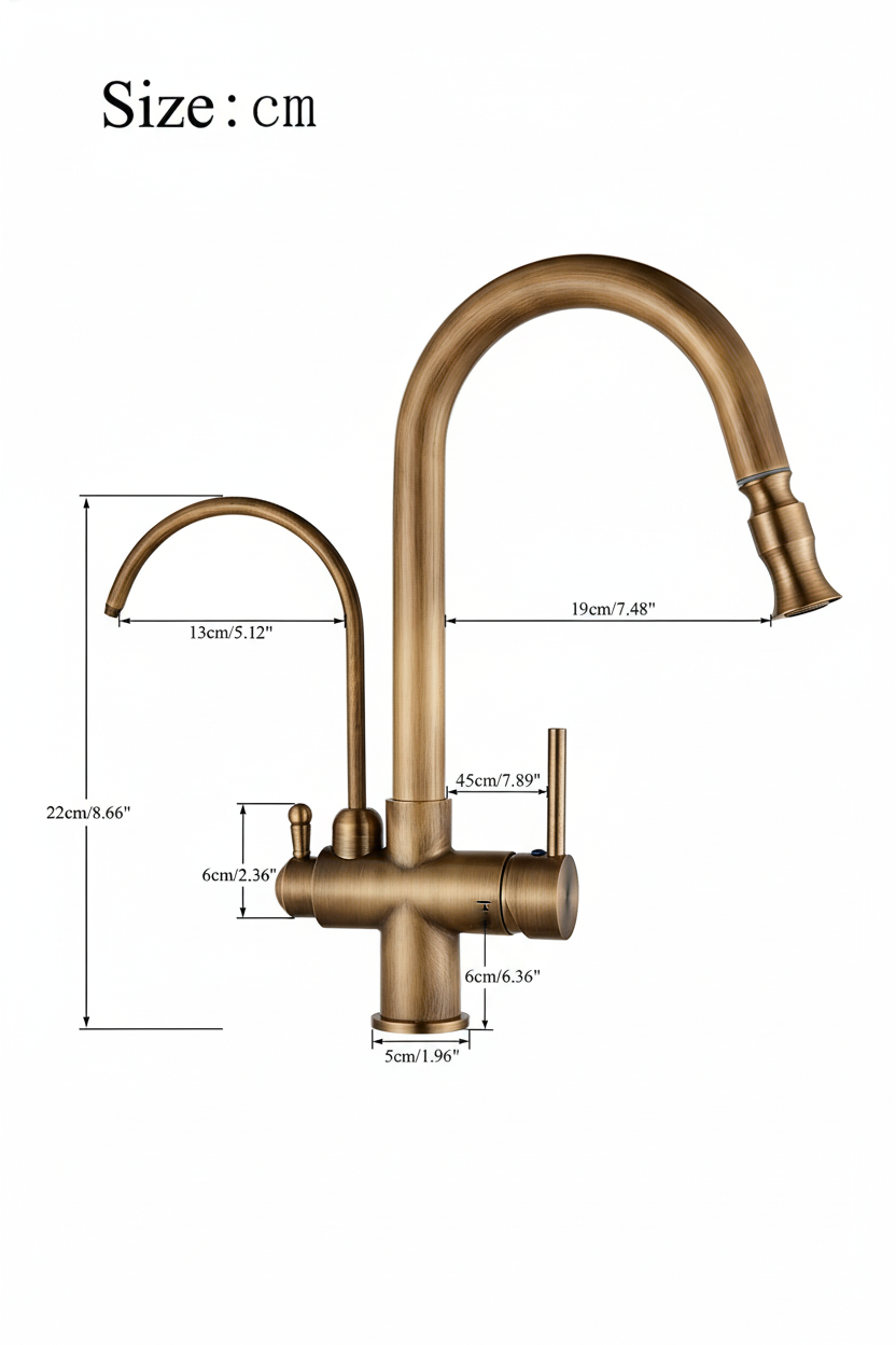 Antique l |Antike Messing Küchenarmatur