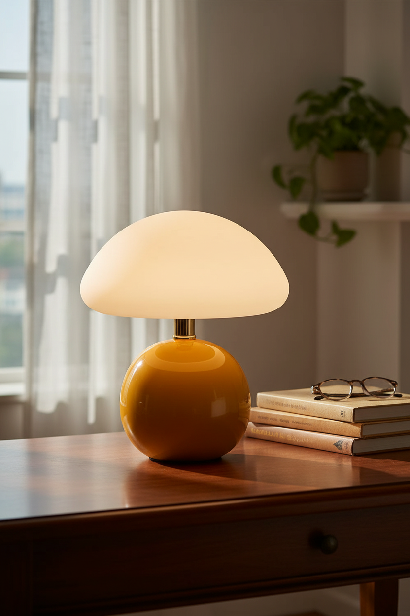 Elegante Pilz Tischlampe