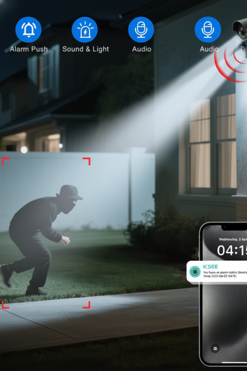 Best | 4K Kamera Personenerkennung und Nachtsicht