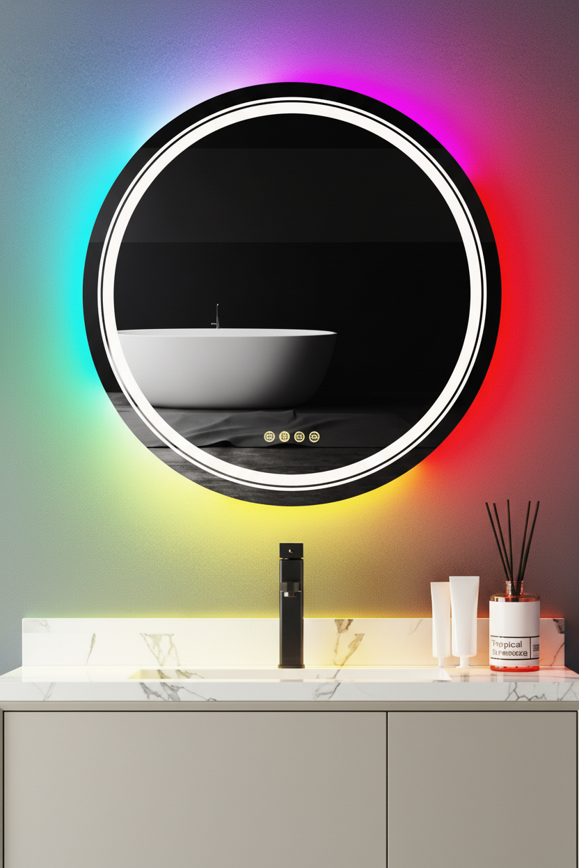 Liora | LED Rund Badezimmer Spiegel mit Anti-Fog-Funktion