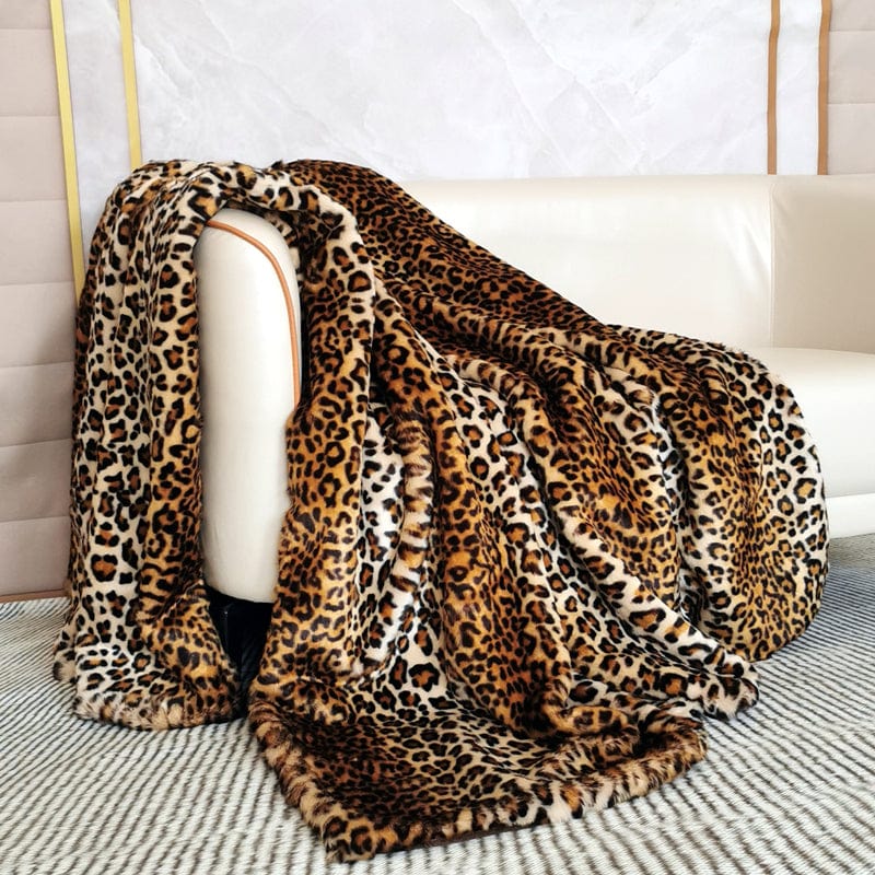 Leo | Feine Leoparden Kunstfelldecke