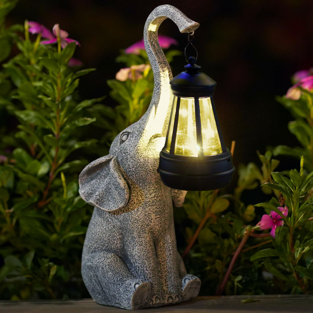 EleGlow | Solar-Gartenlampe mit Elefant-Design